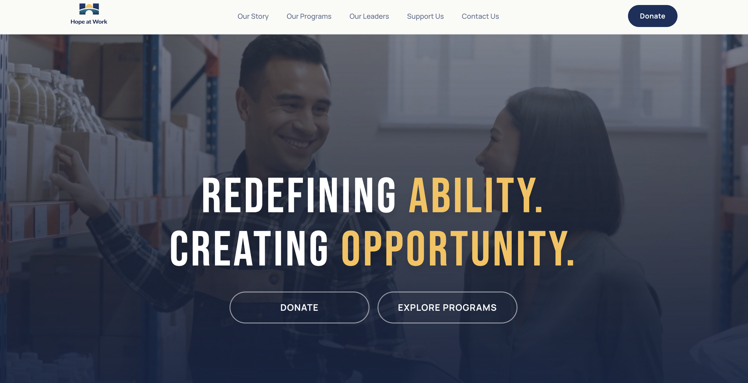 Website interface representing custom web development